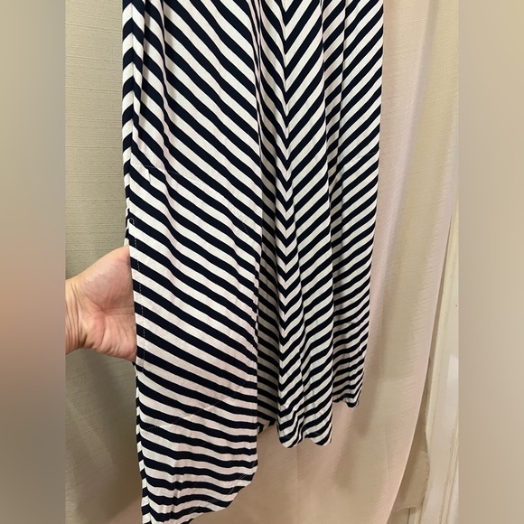 🔴 J Crew Black Striped Sleeveless Dress With Pockets midi dress summer vacation - Picture 7 of 7